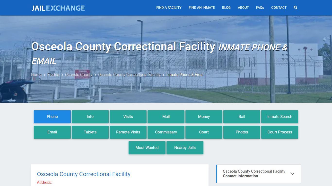 Inmate Phone - Osceola County Correctional Facility, FL - Jail Exchange